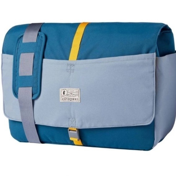 cotopaxi Other - Cotopaxi Chuspa Teal/Gold Messenger Shoulder Travel Laptop Bag Tote 15L